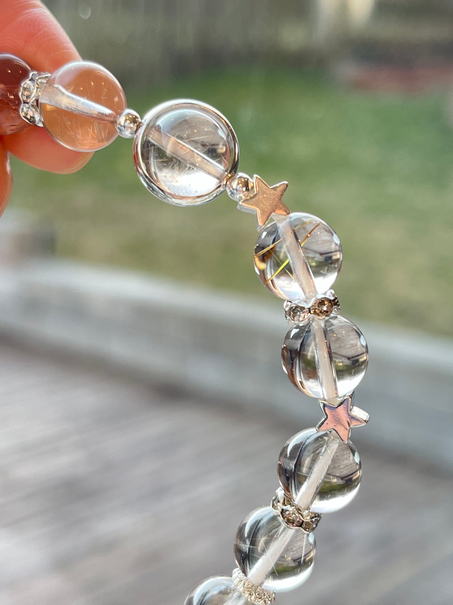 Rutilkvarts- Håndlaget armbånd