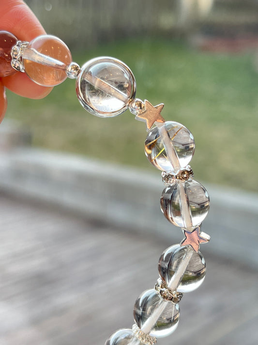 Rutilkvarts- Håndlaget armbånd