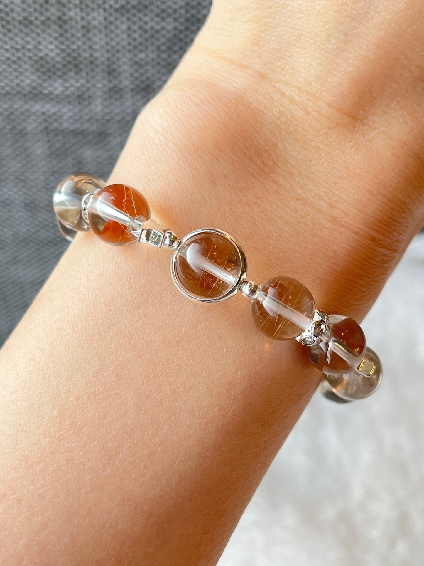 Rutilkvarts- Håndlaget armbånd