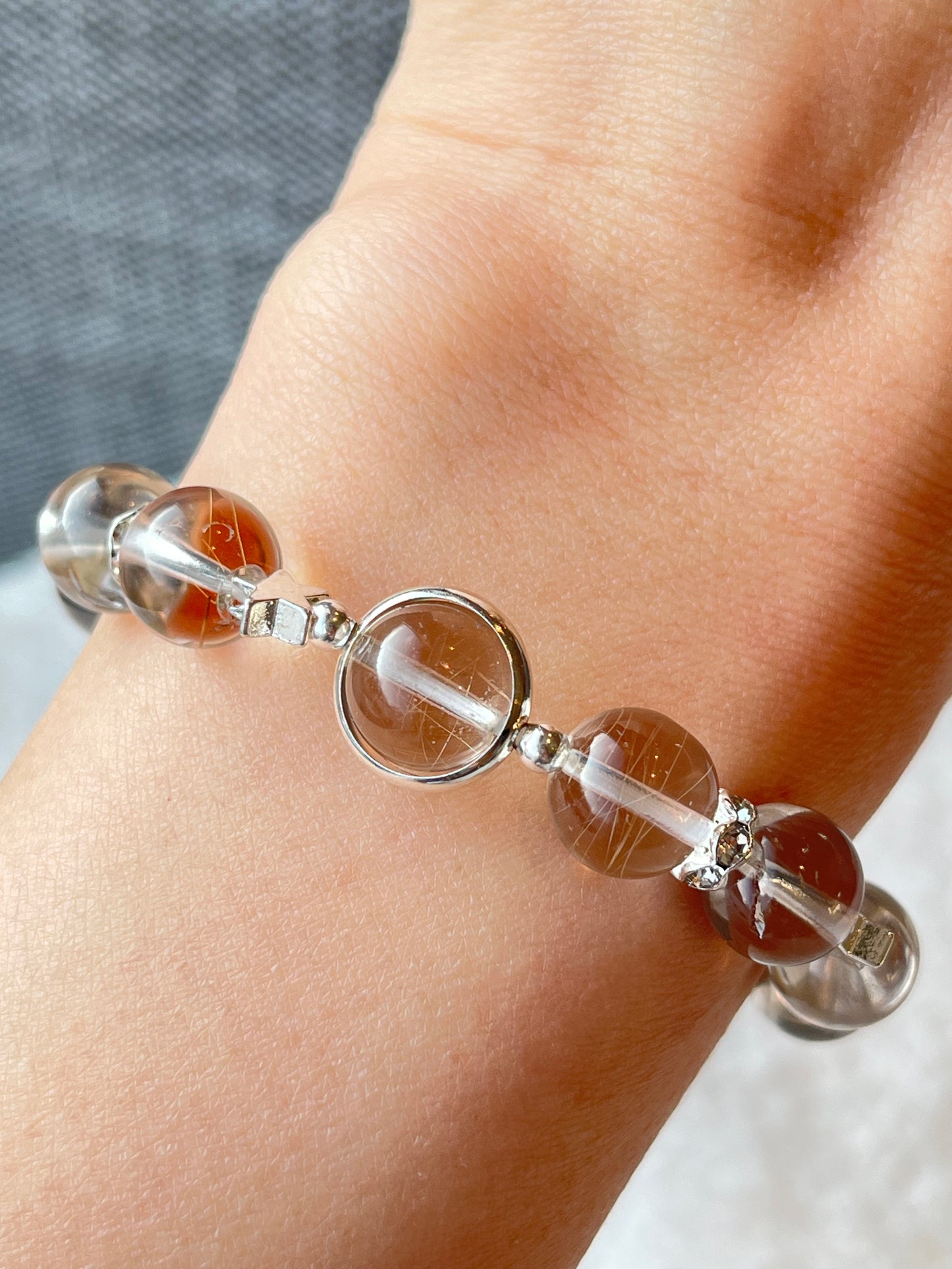 Rutilkvarts- Håndlaget armbånd