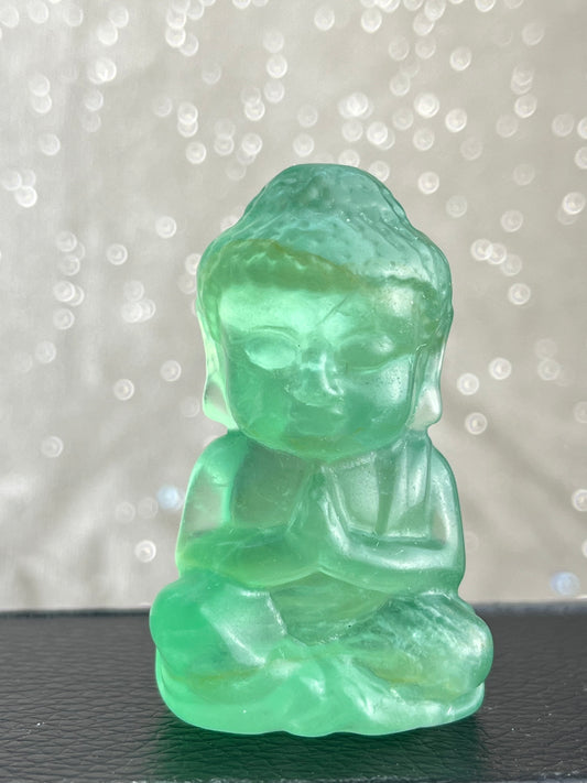 Grønn Fluoritt Buddha