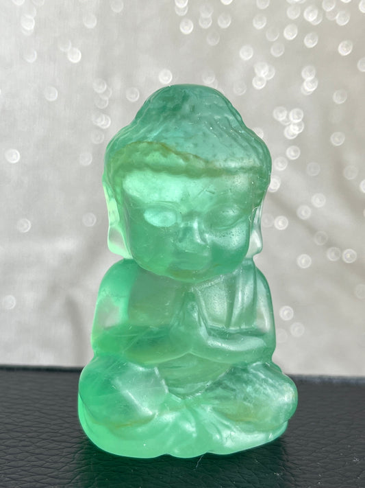 Grønn Fluoritt Buddha