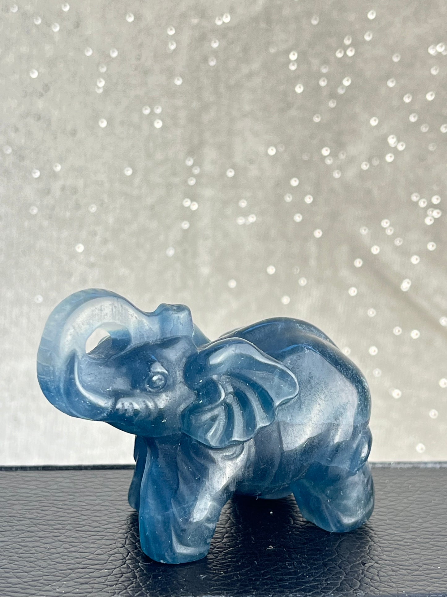 Blå Fluoritt Elefant