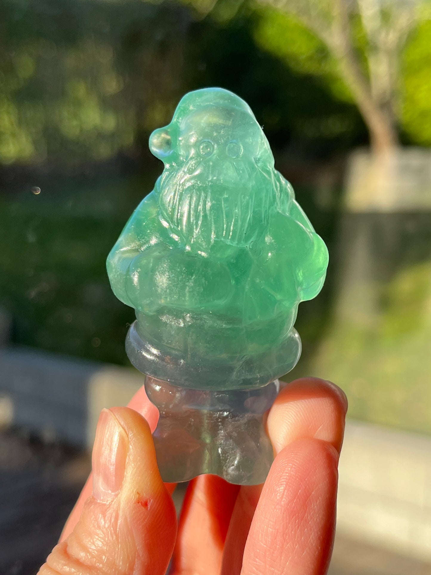 Grønn Fluoritt Julenisse