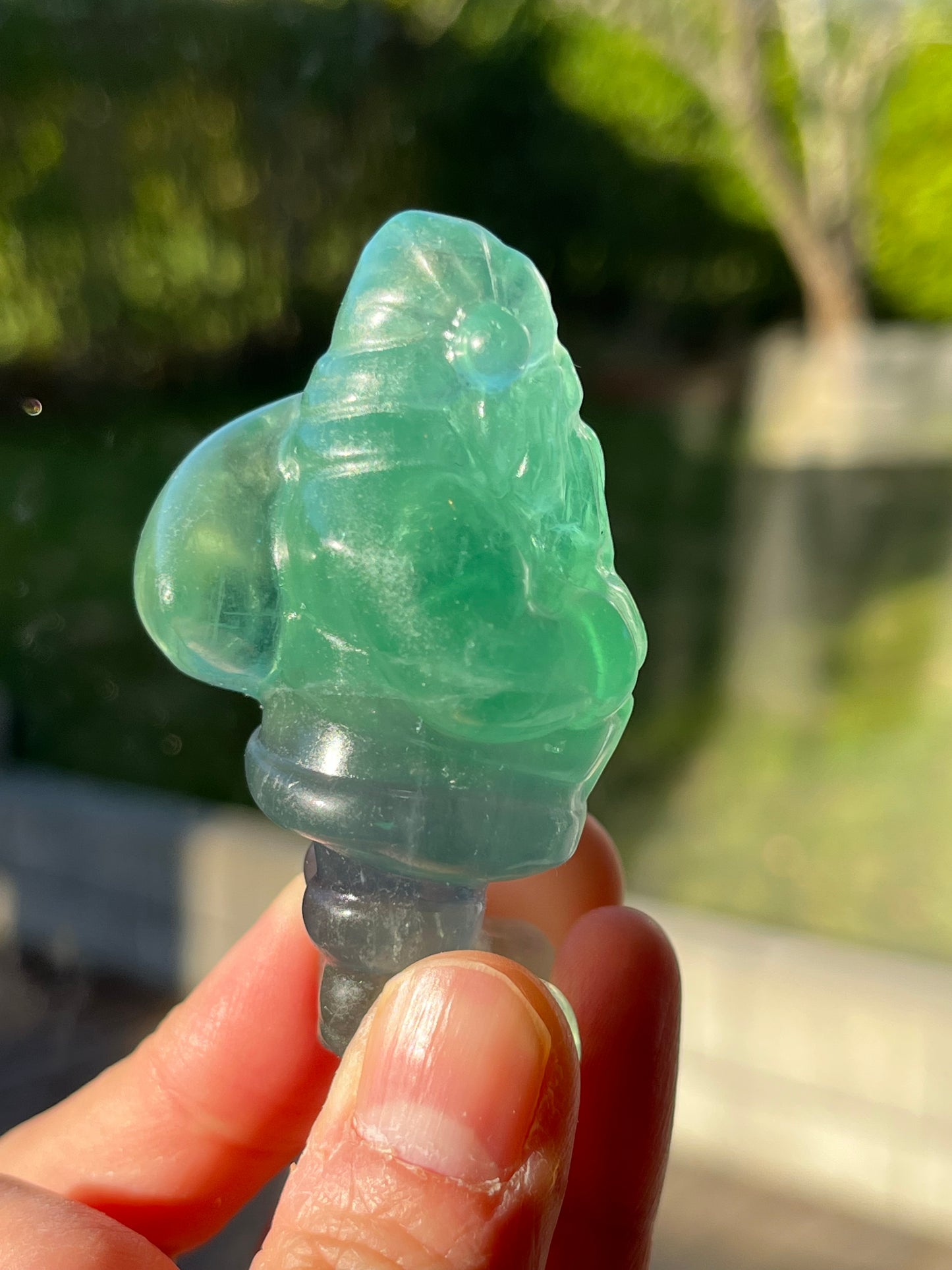 Grønn Fluoritt Julenisse