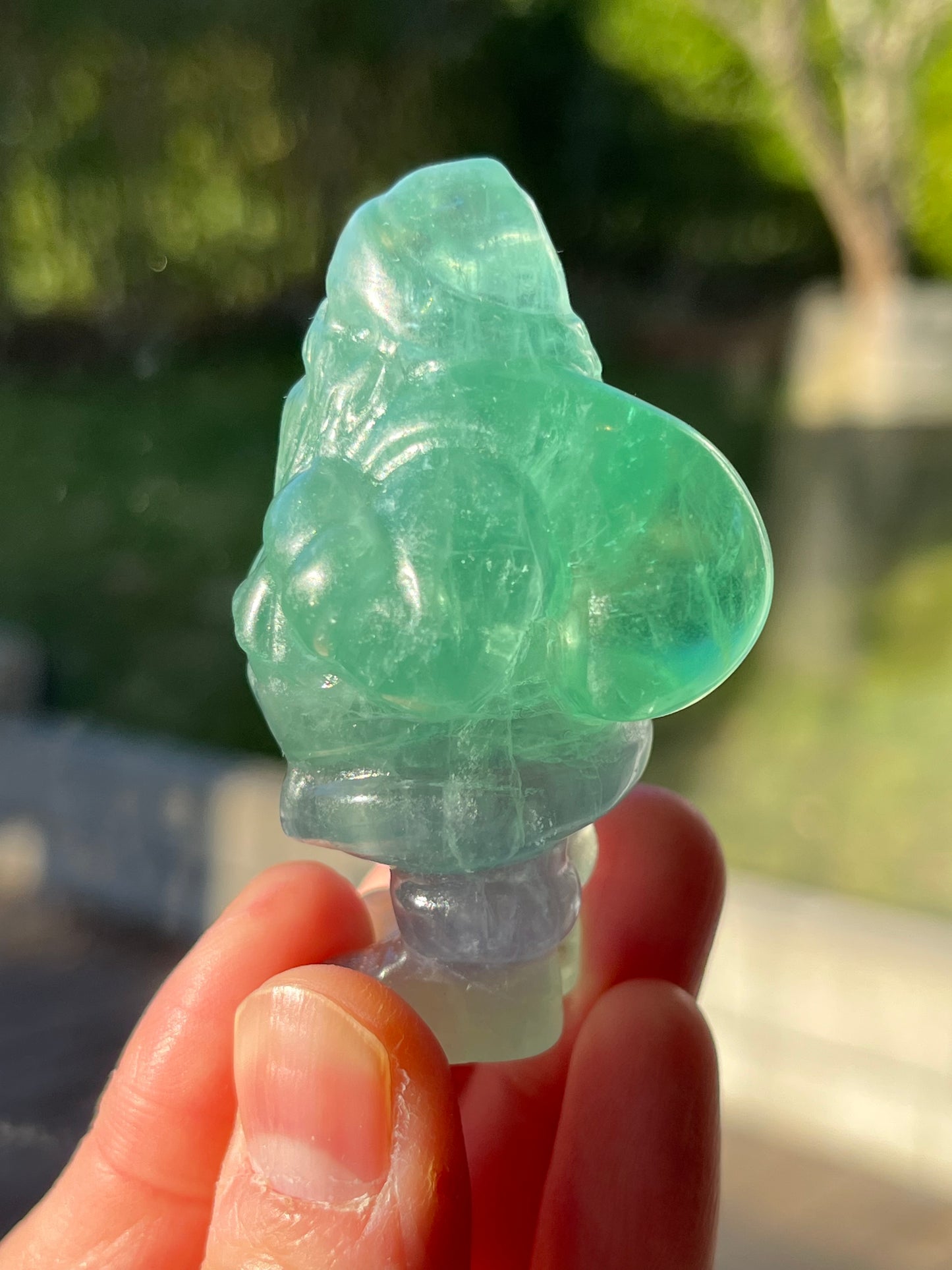 Grønn Fluoritt Julenisse