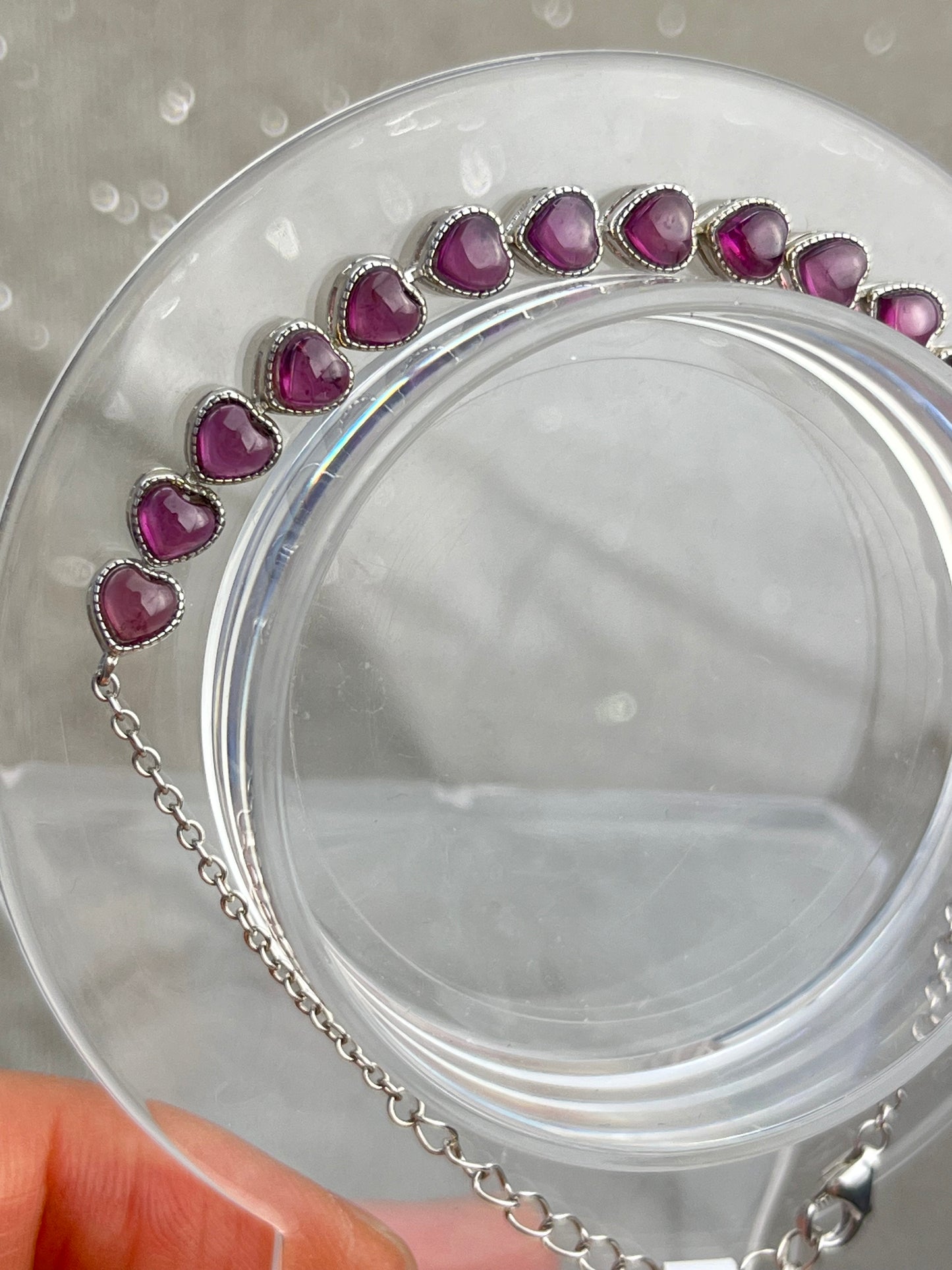 Granat(Pyrope) armbånd i 925 sterling sølv