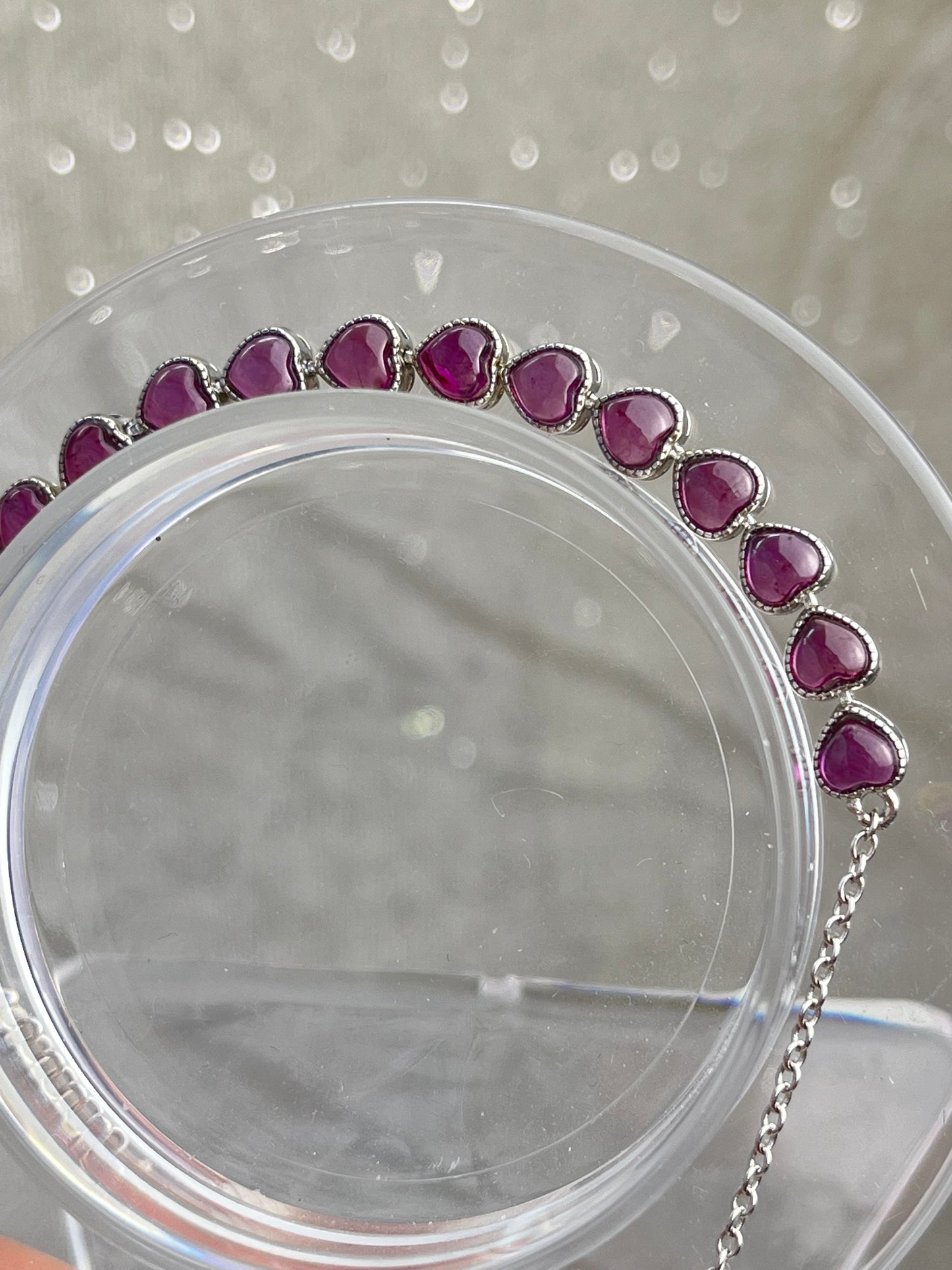 Granat(Pyrope) armbånd i 925 sterling sølv