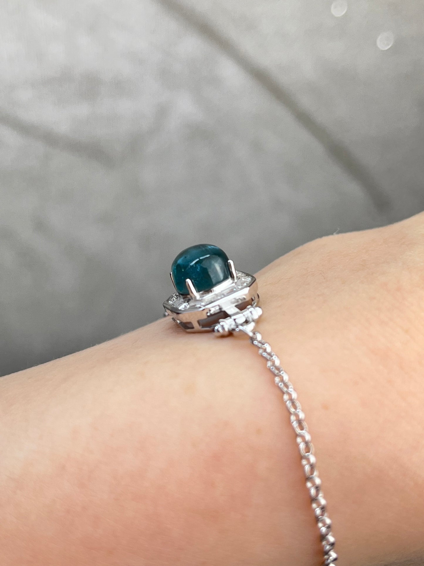 Akvamarin armbånd i 925 sterling sølv