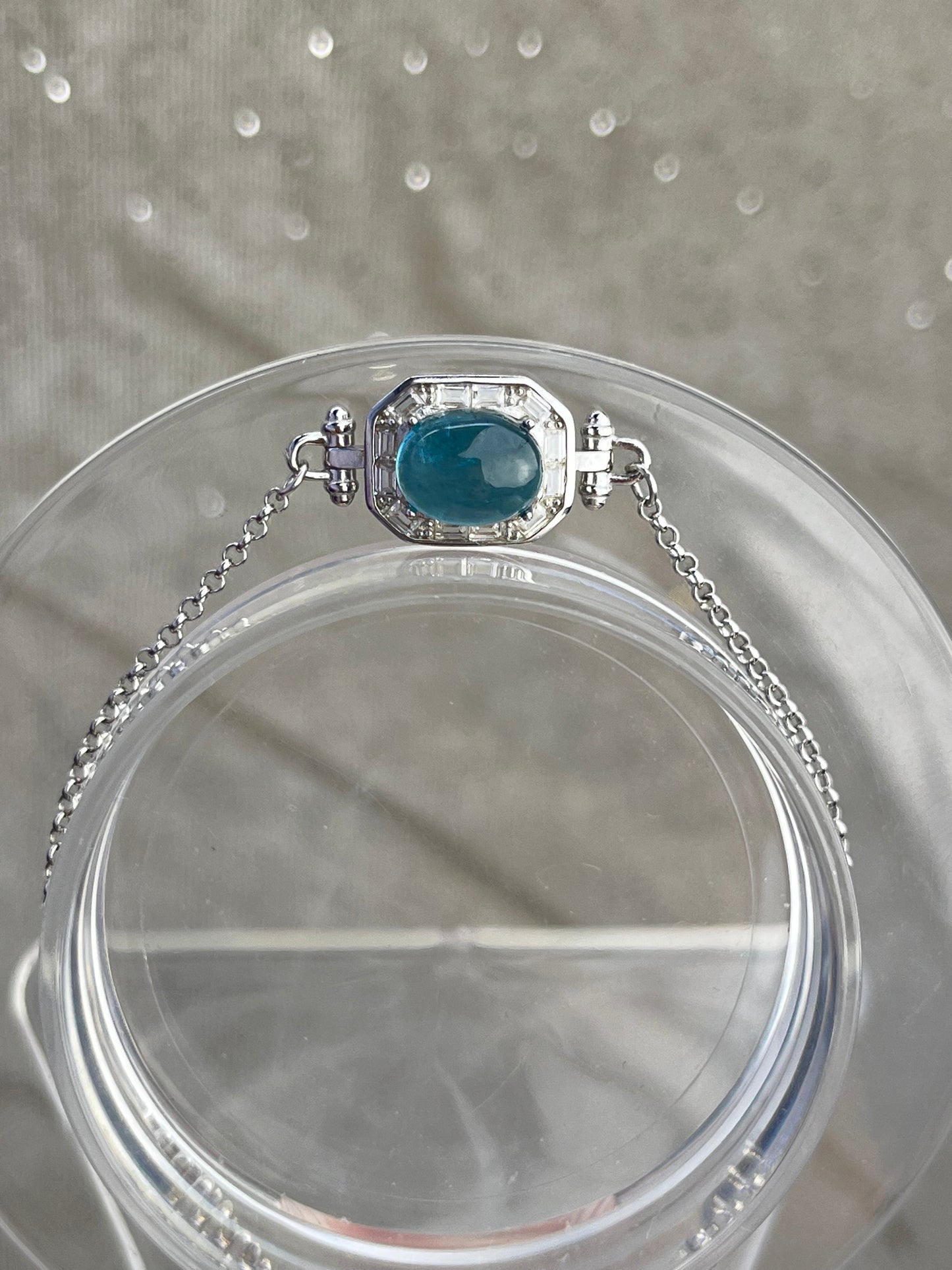 Akvamarin armbånd i 925 sterling sølv