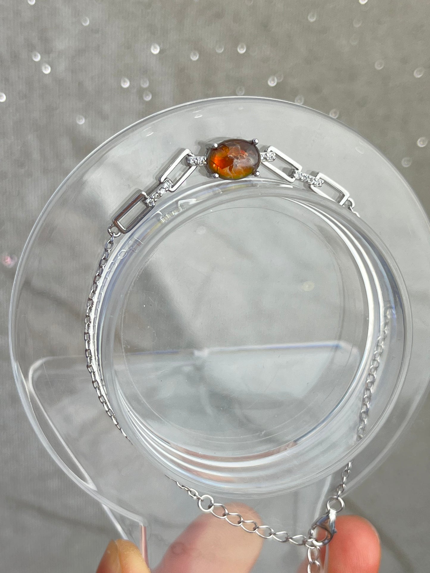 Ammolite armbånd i 925 sterling sølv