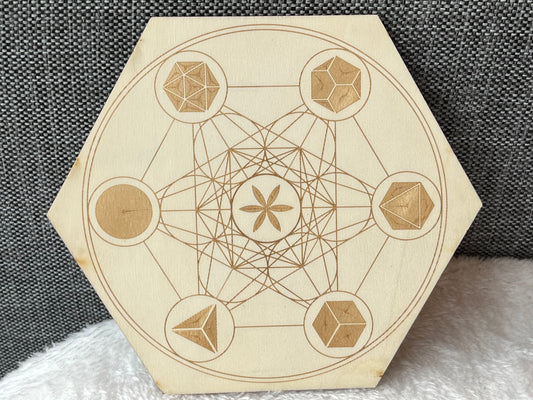 Plate, sacred geometry 15cm