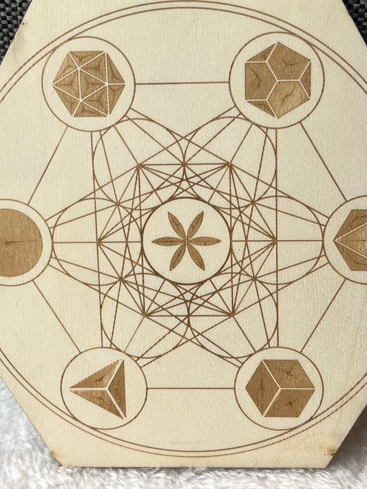 Plate, sacred geometry 15cm