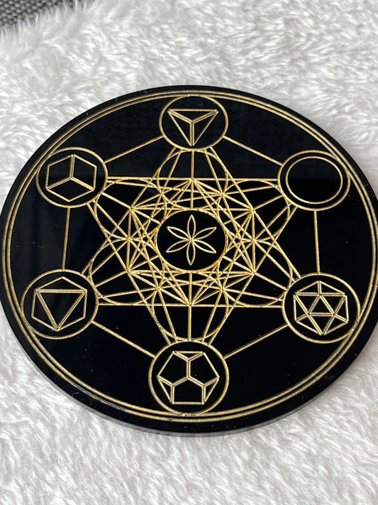 Plate, sacred geometry 10cm