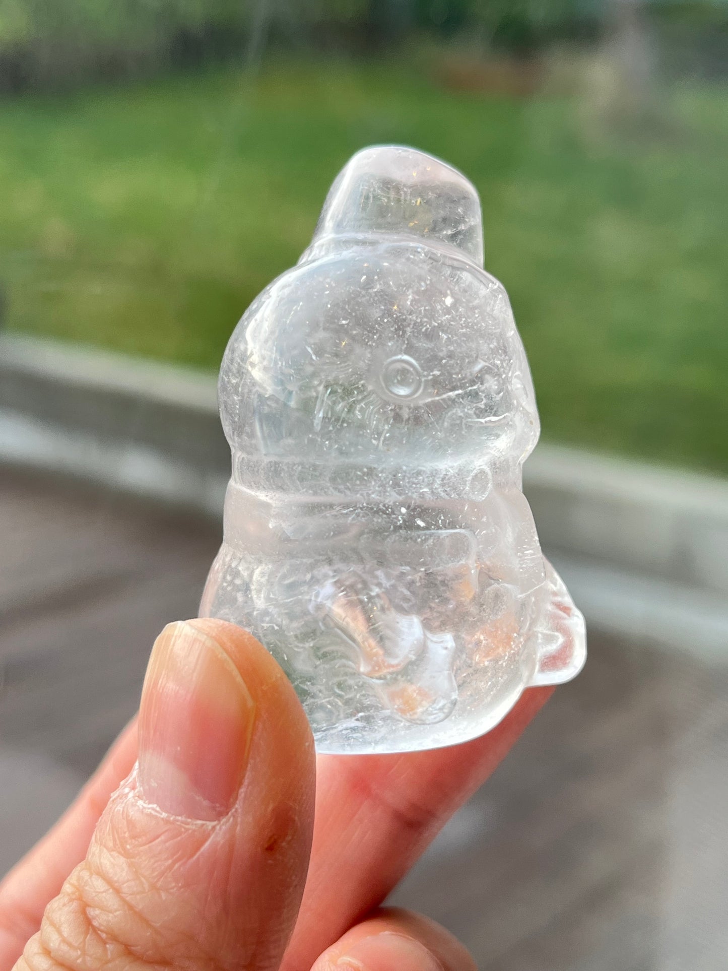 Bergkrystall Klar kvarts snømann