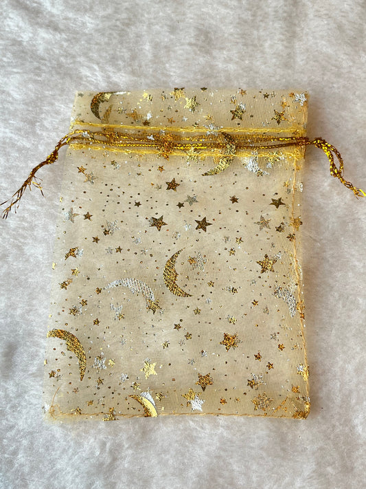 Organza pose, Gull 9*12cm