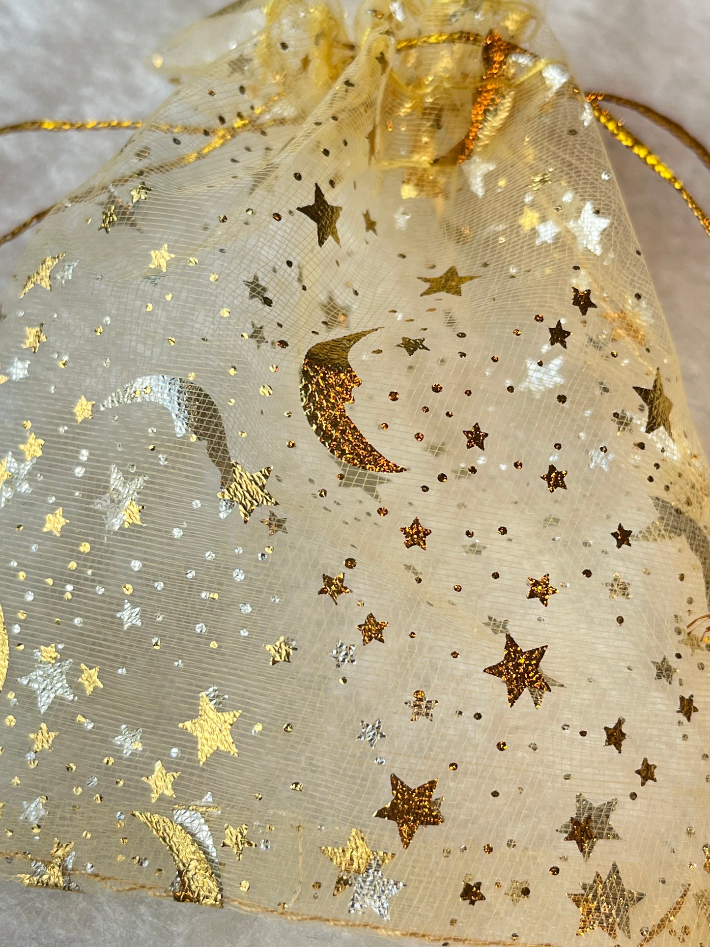 Organza pose, Gull 9*12cm