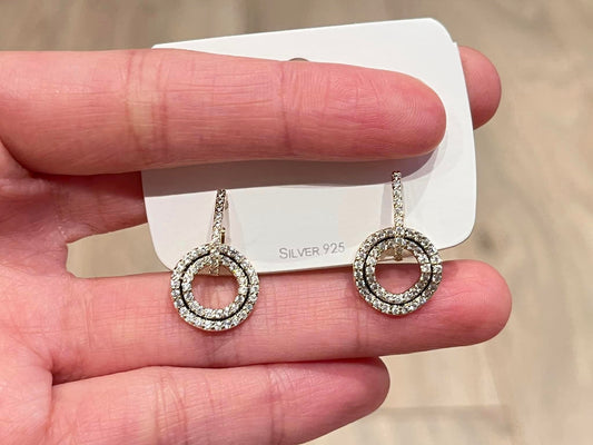 Earrings with zircon