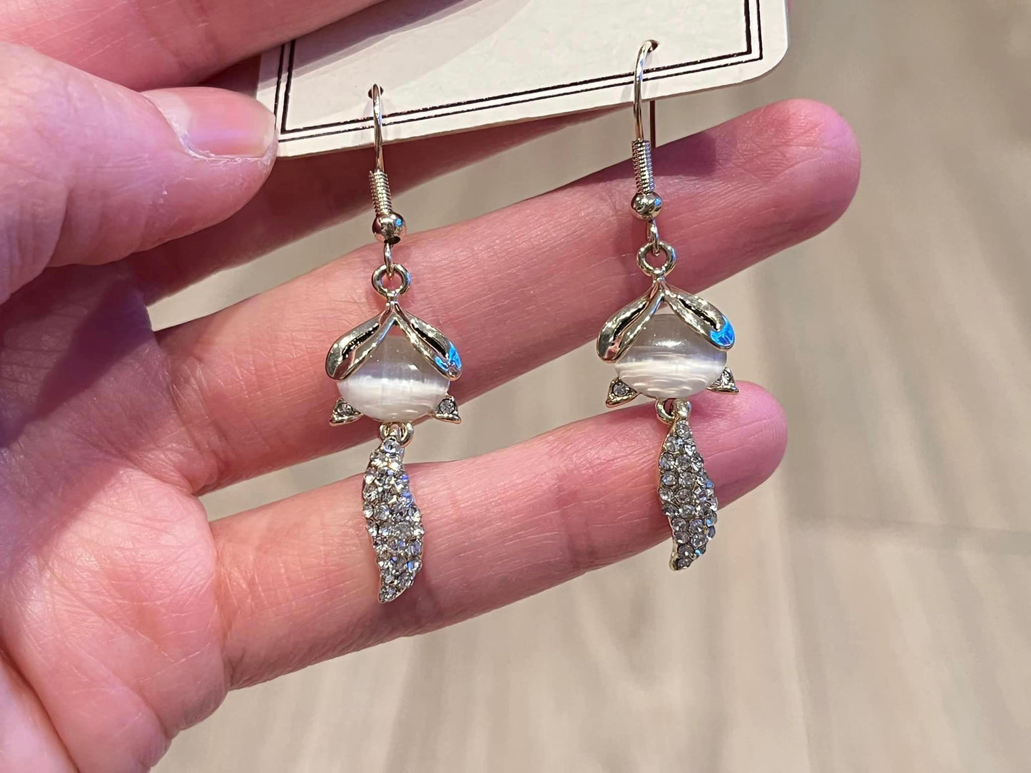 Gold fish earrings