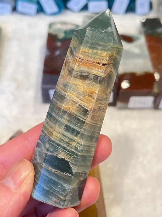 Lemurian Aquatine Kalsitt Tårn