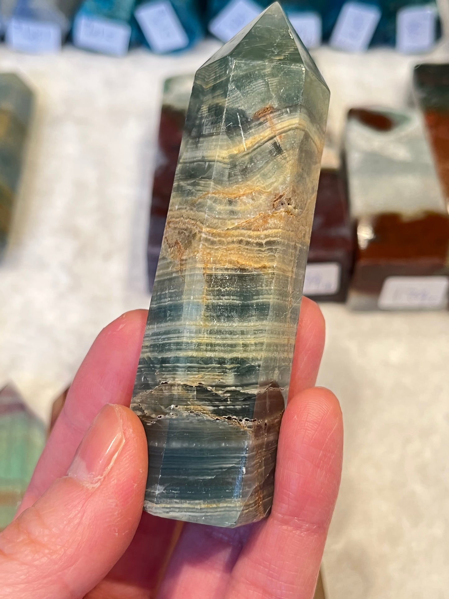 Lemurian Aquatine Kalsitt Tårn