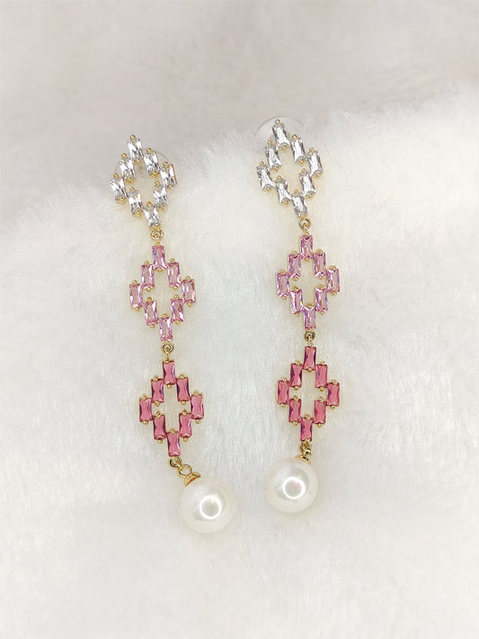 Lange øredobber med perler