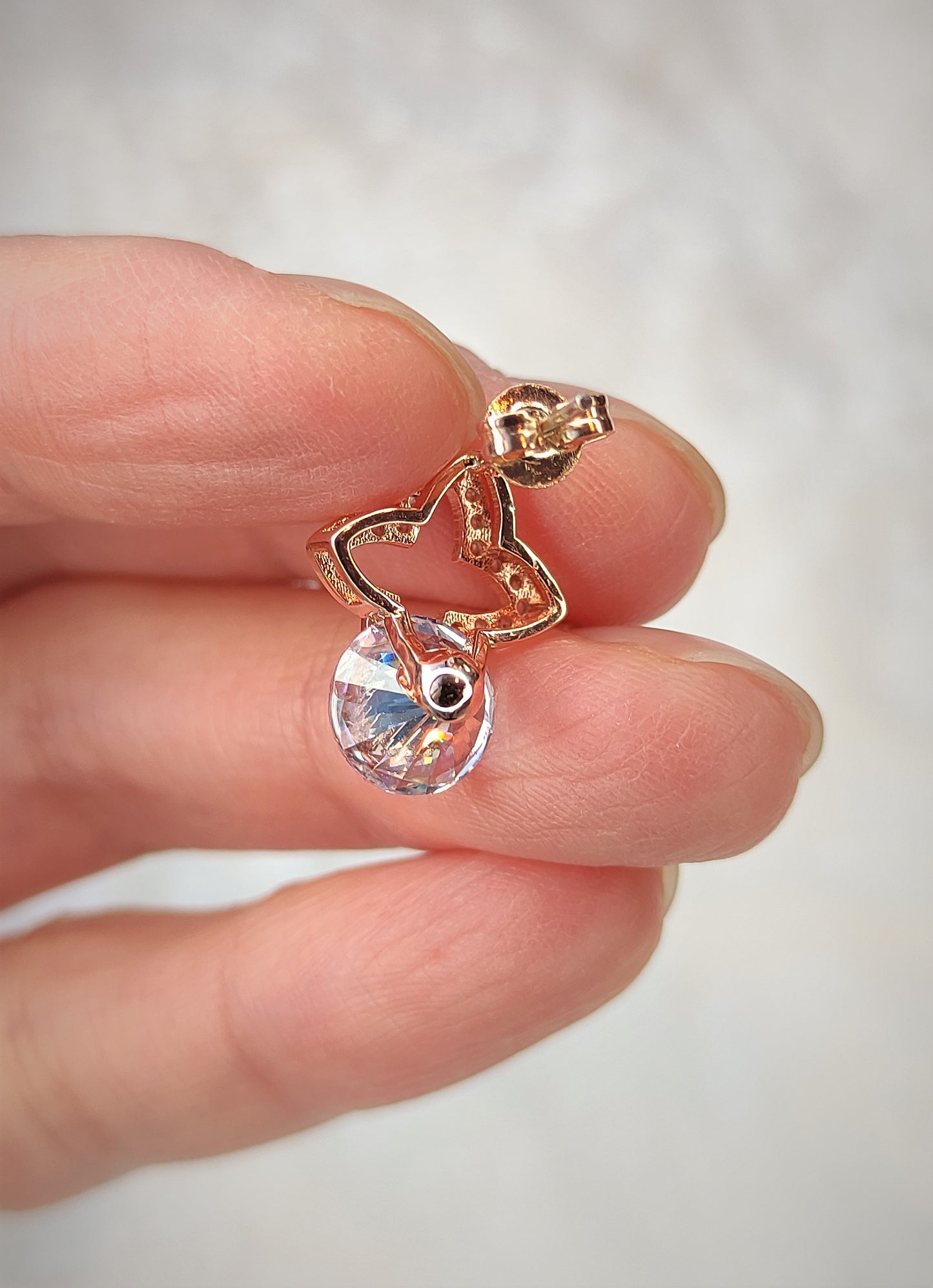 Øredobber med firkløver og zirkonia