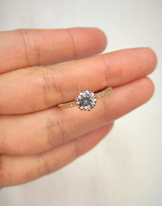 Ring med stor zirkonia