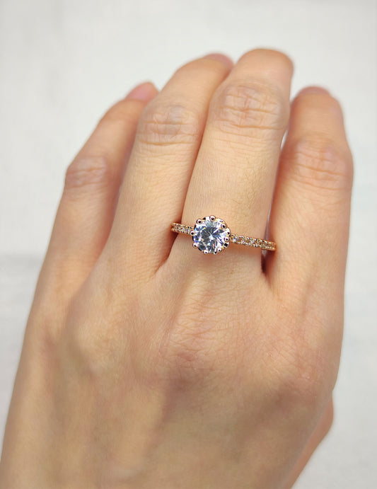 Ring med stor zirkonia