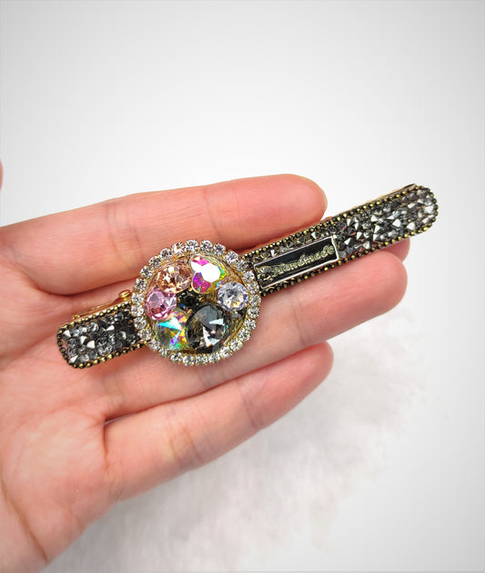 Svart zirkonia Hårklips