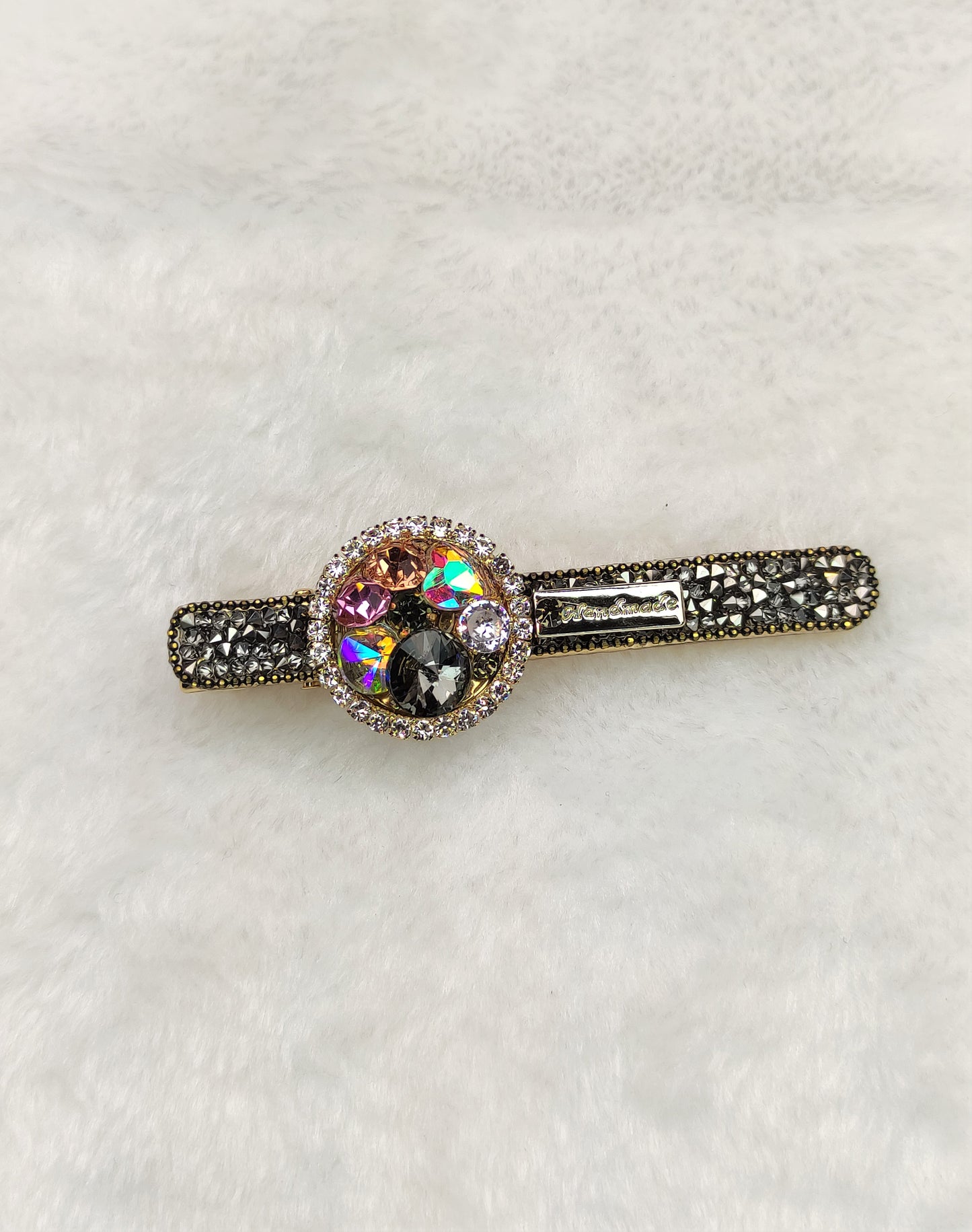 Svart zirkonia Hårklips