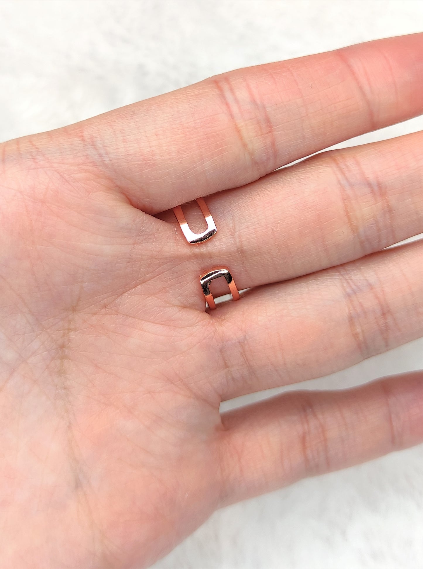 Ring med dobbelt lag og firkløver