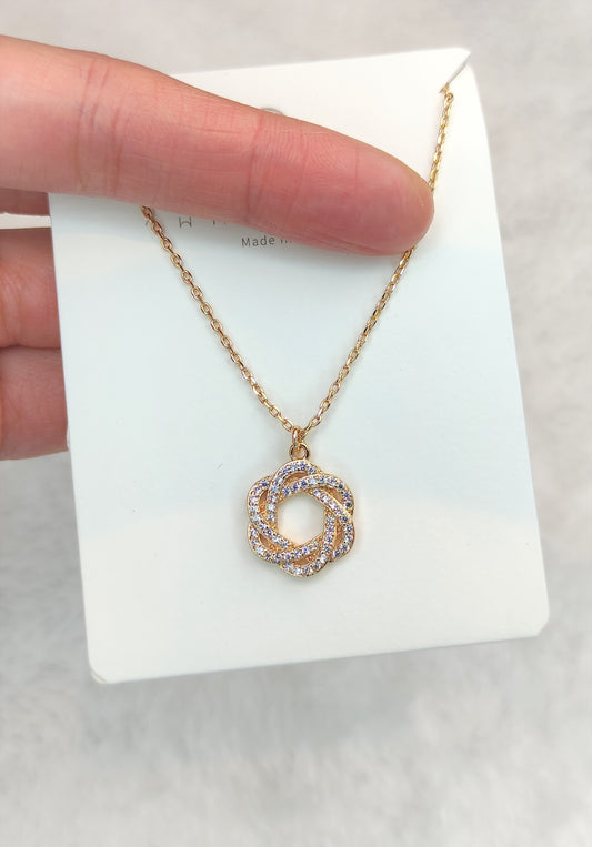 Halskjede med Dobbelt lag og zirkonia