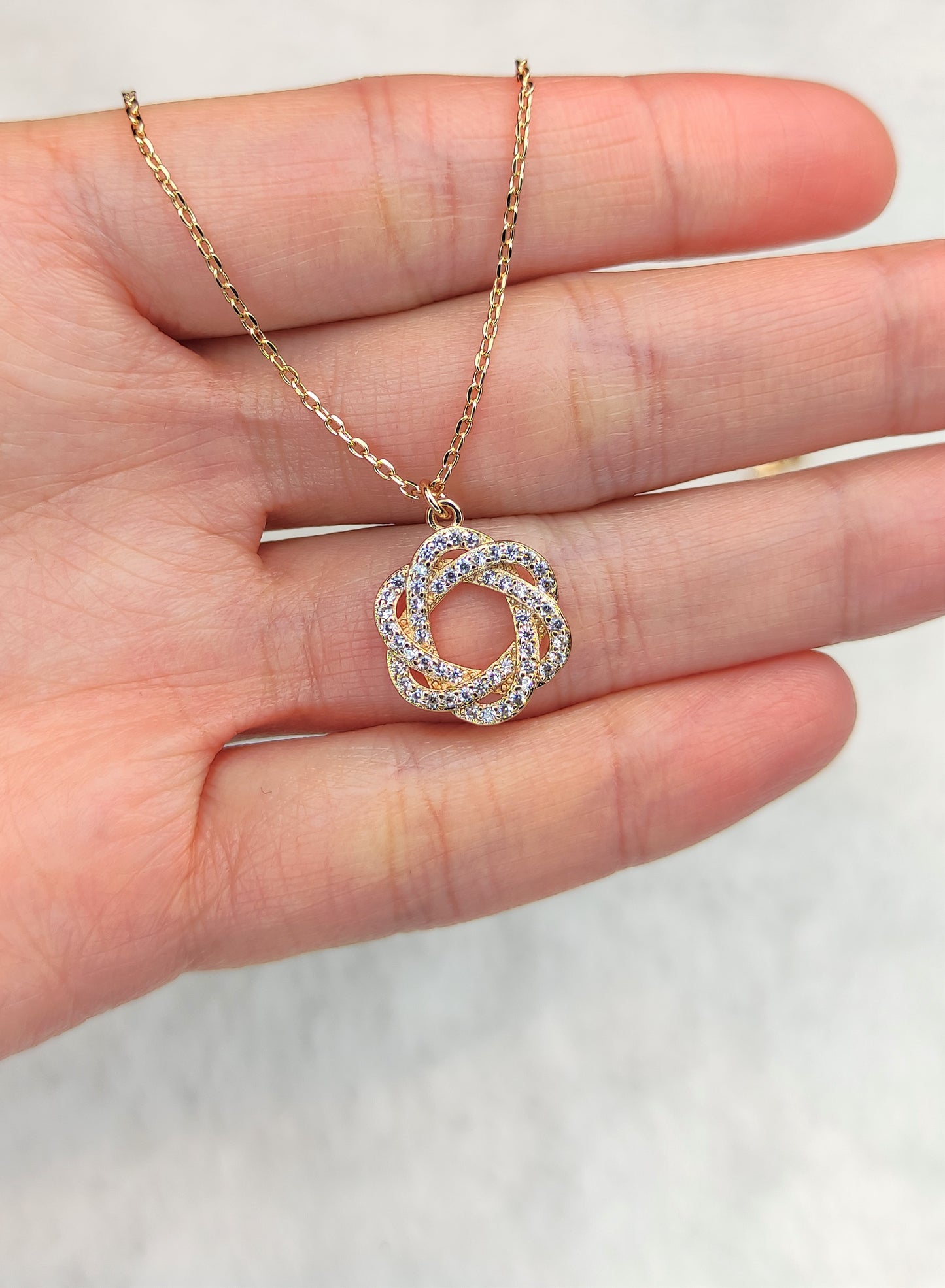 Halskjede med Dobbelt lag og zirkonia