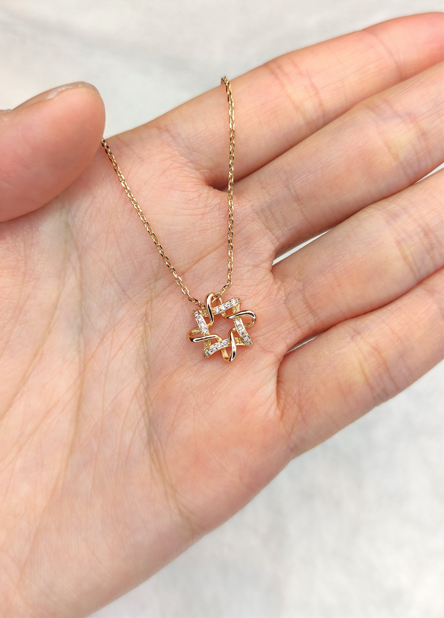 Halskjede med Dobbelt lag og zirkonia