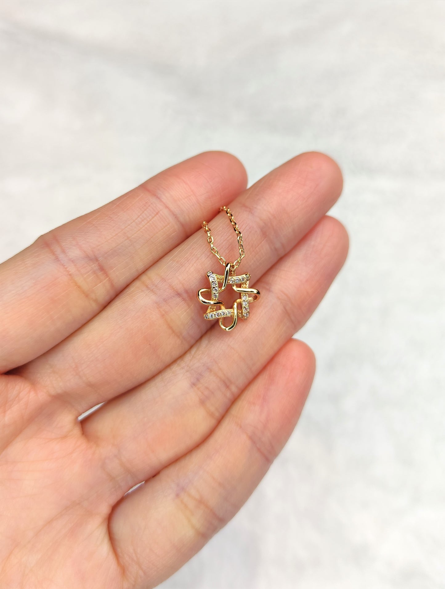 Halskjede med Dobbelt lag og zirkonia