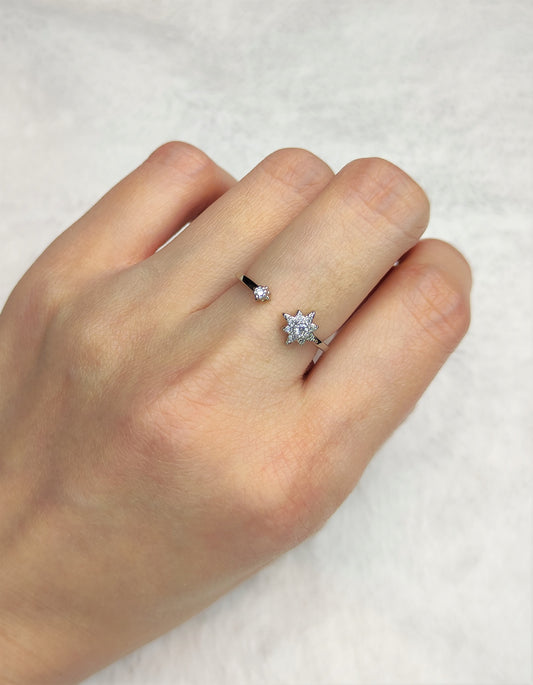 Ring med Stjerne og zirkonia