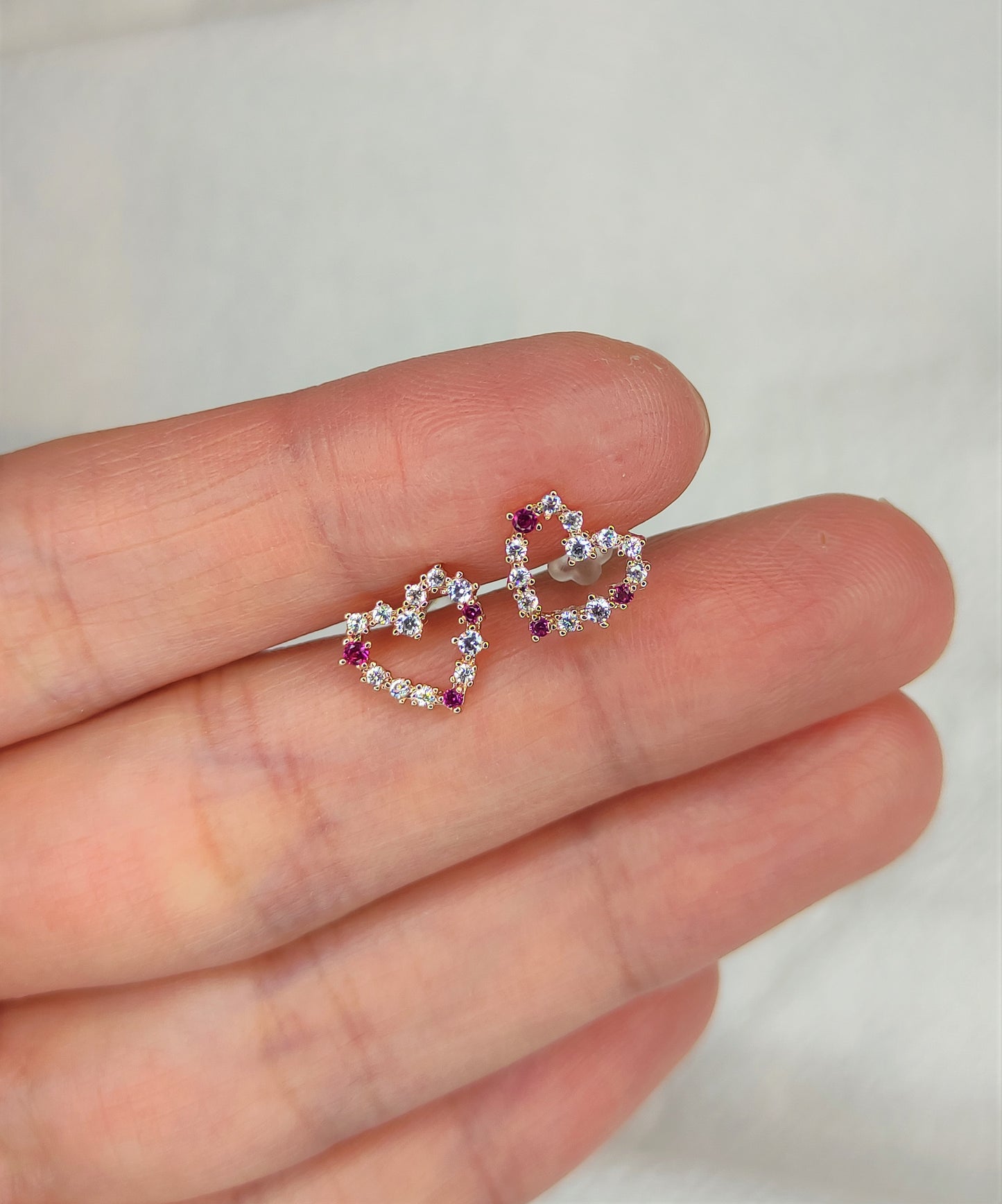 Små hjerte øredobber