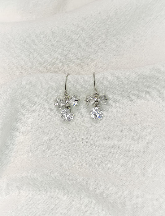 Sløyfe øredobber med zirkonia