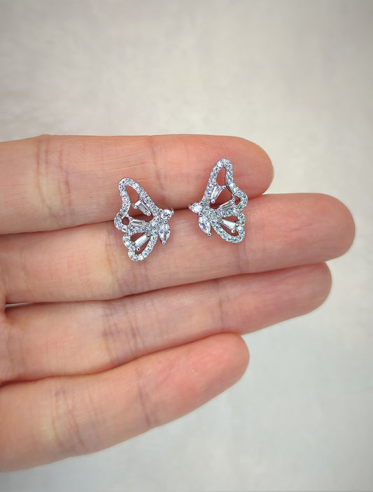 Sommerfugl øredobber med zirkonia