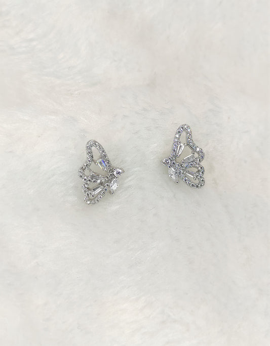 Sommerfugl øredobber med zirkonia