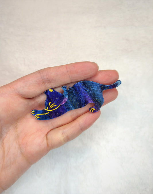 Katt eddiksyre hårklips-blå