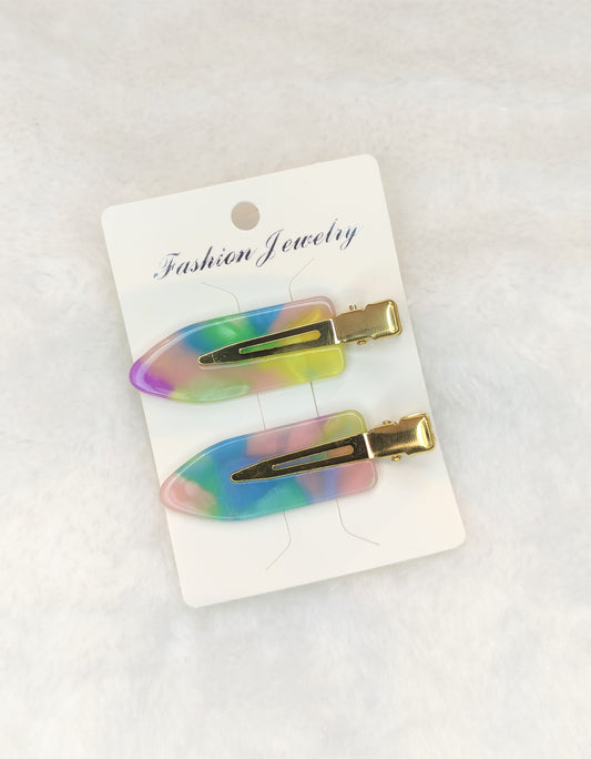 2 stk Eddiksyre Hårklips sett- Fargerik