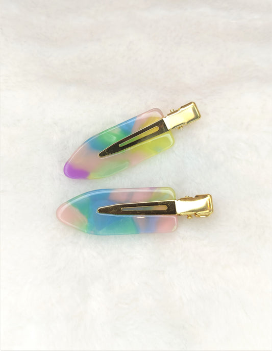 2 stk Eddiksyre Hårklips sett- Fargerik