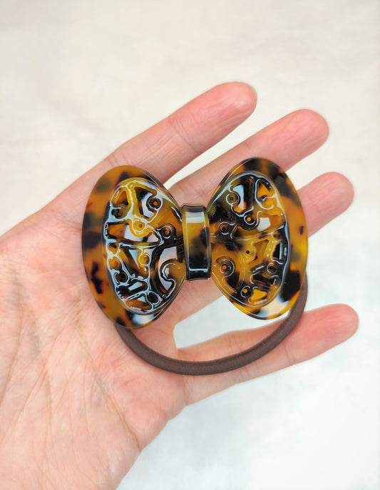 Sløyfe hårslips- Leopard mønster