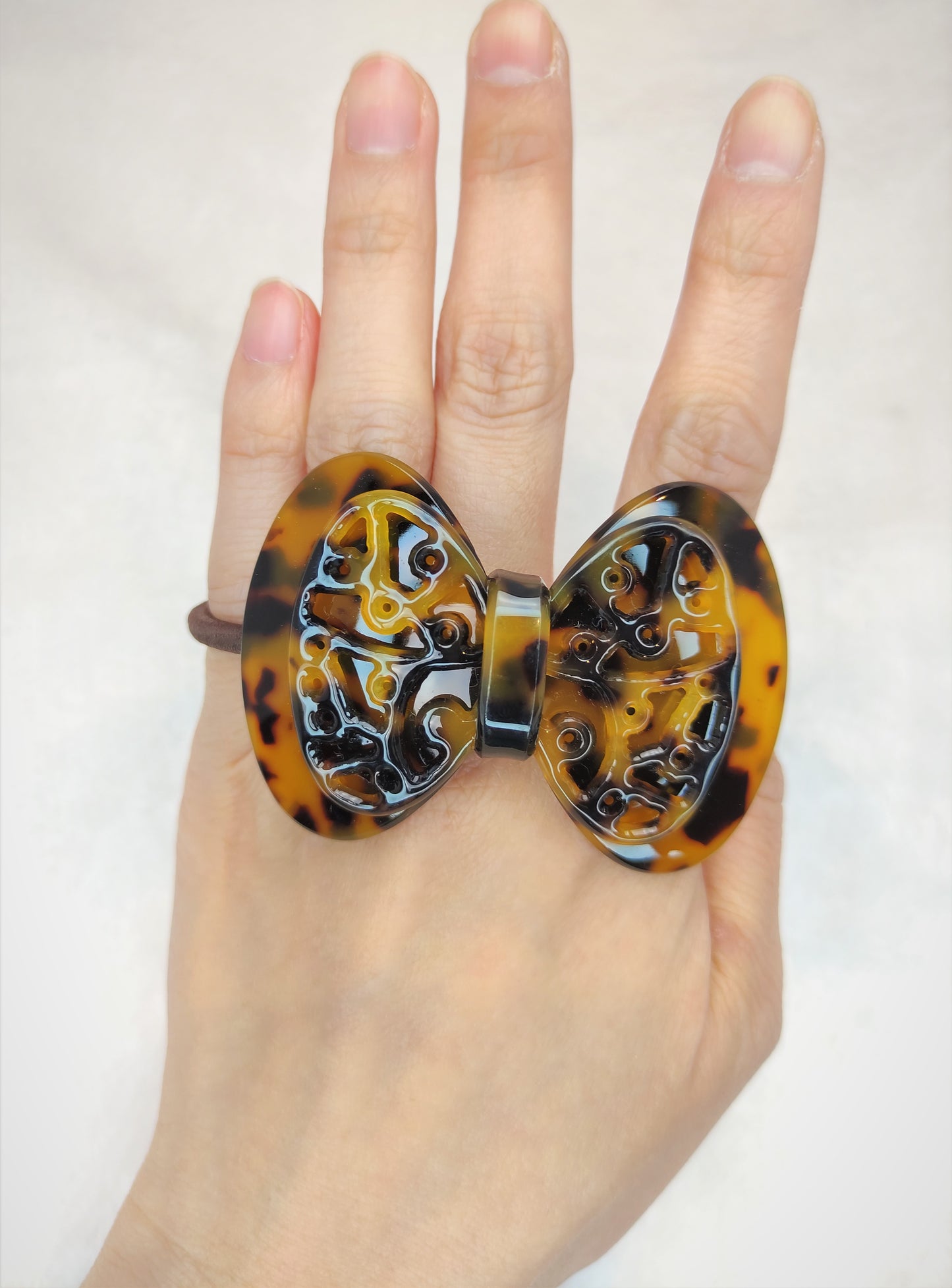 Sløyfe hårslips- Leopard mønster