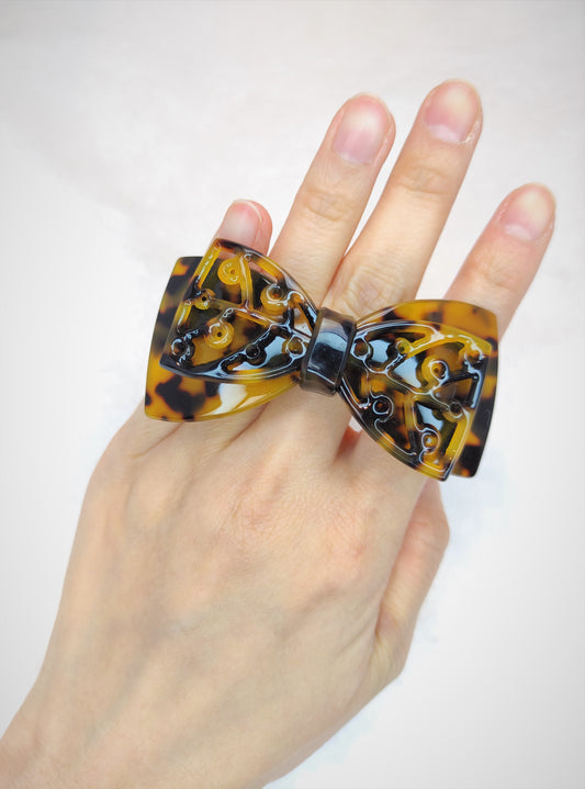 Sløyfe hårslips- Leopard mønster