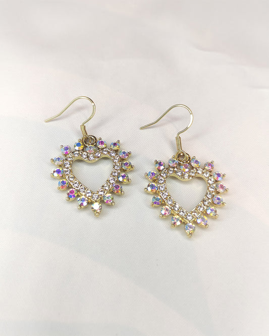 Hjerte øredobber med zirkonia