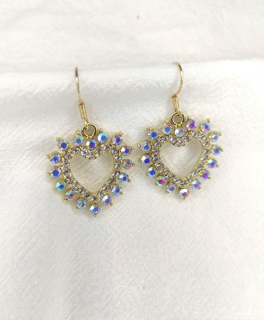 Hjerte øredobber med zirkonia