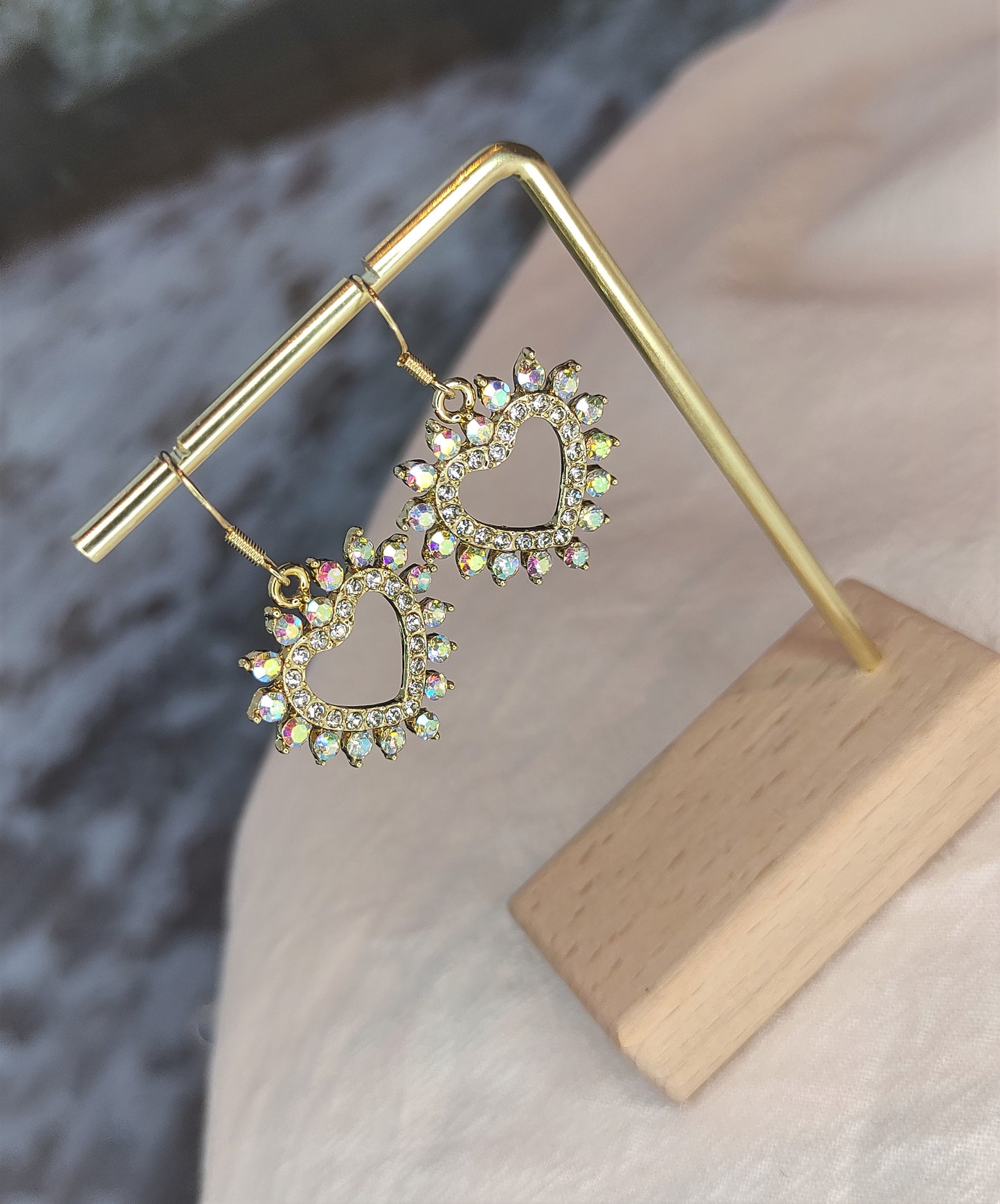 Hjerte øredobber med zirkonia